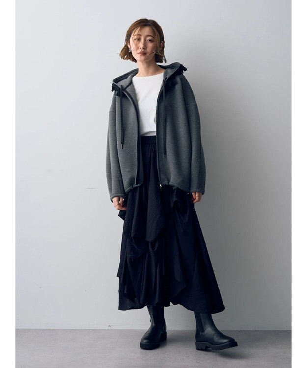 YECCA VECCA アシメデザインスカート Black