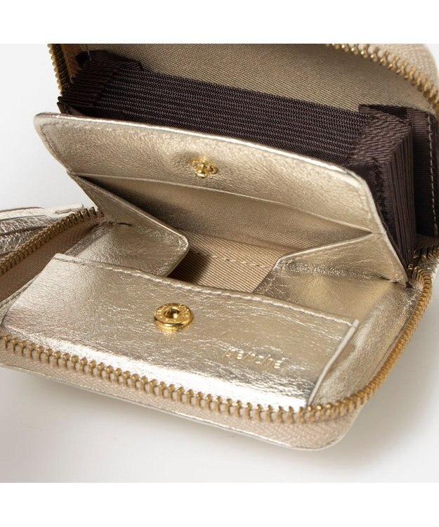 UNBILLION ペルケ perche / カラーコンビジャバラ・カードウォレット ゴールド