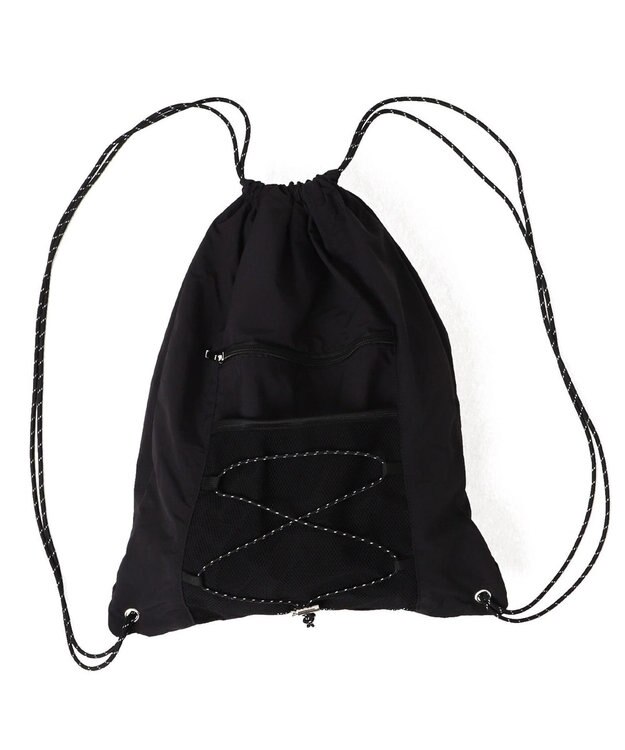 WEGO 【ユニセックス着用ITEM】コードデザインナップサック ブラック