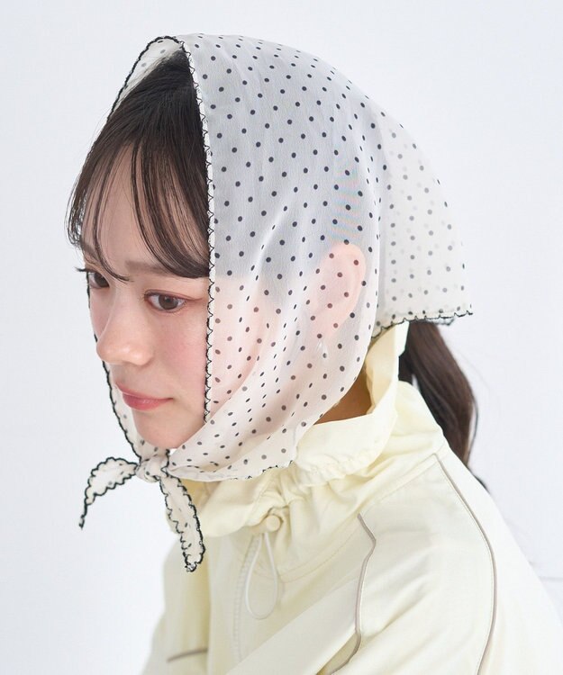 earth music&ecology トライアングルスカーフ Dot