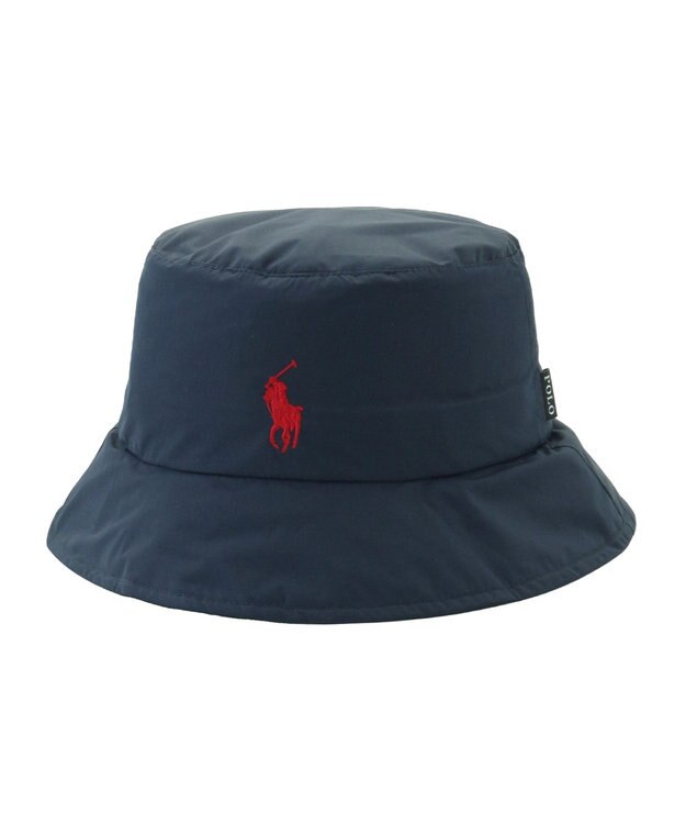 MOONBAT POLO RALPH LAUREN レインハット POLO PONY 撥水 ポケッタブル ネイビーブルー