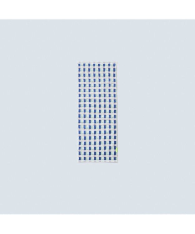 COQ 【SUPER ZERO】PLAID GEO チェックフェイスタオル ブルー