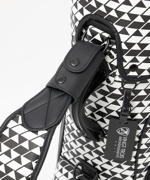 23区GOLF 【UNISEX】フラッグ総柄キャディバッグ　他と被らないデザイン ブラック系5