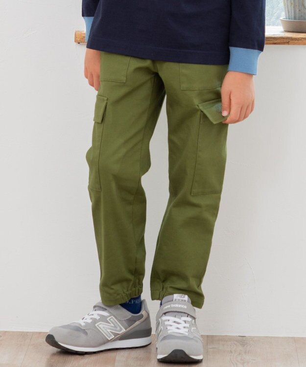 J.PRESS KIDS 【110-130cm】コットンツイル カーゴパンツ カーキ系