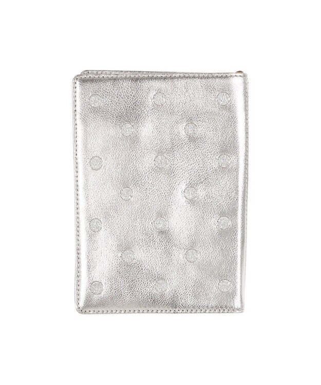 UNBILLION ペルケ perche / ドット刺繍B6手帳カバー シルバー