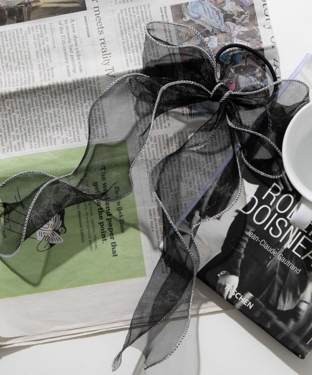 WEGO Lパイピングスケリボンゴム ブラック