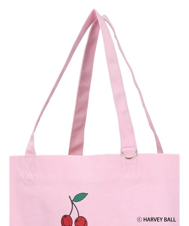 Green Parks Ｓｍｉｌｅｙ　Ｆａｃｅ／チェリープリントＢｉｇトートバック Pink