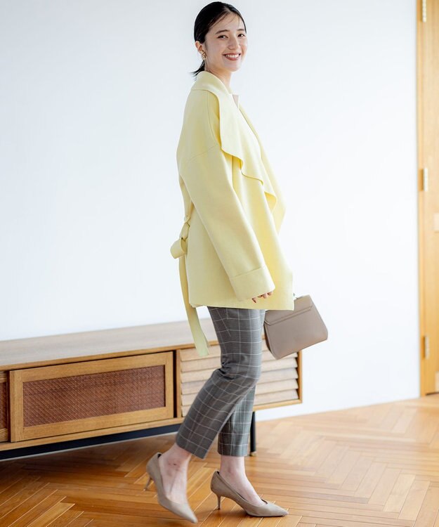 組曲 【軽羽織】ショールカラー カーディガン イエロー系