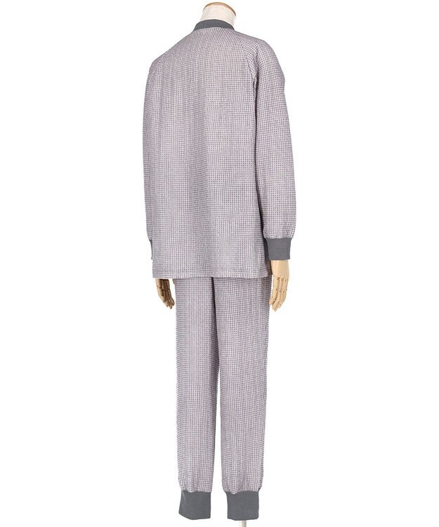 ワコール／睡眠科学 メンズ パジャマ 長袖 長ズボン 綿混(本体) あったか YGW473 睡眠科学／ワコール チャコールグレー