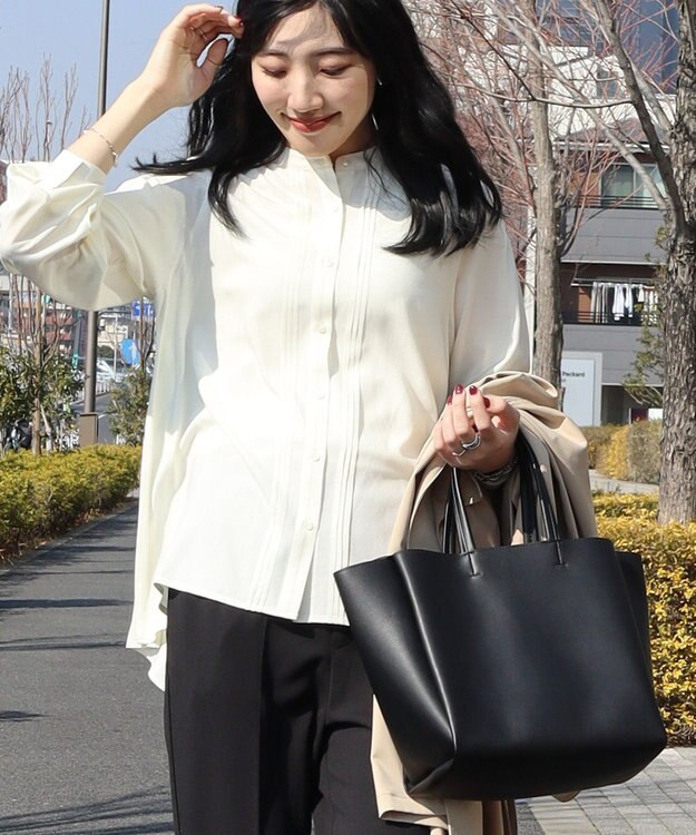 AMERICAN HOLIC サラックールタックブラウス Ivory