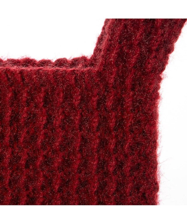 UNBILLION カシュカシュ cachecache / 柄編みニットショッパーバッグ レッド