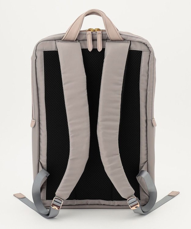 UNBILLION perche ナイロン×牛革PCリュック ライトグレー