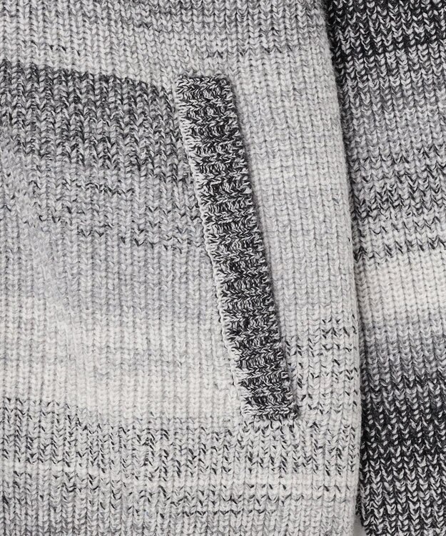 JOSEPH HOMME グラデーションメランジ　ニットカーディガン　 ライトグレー系