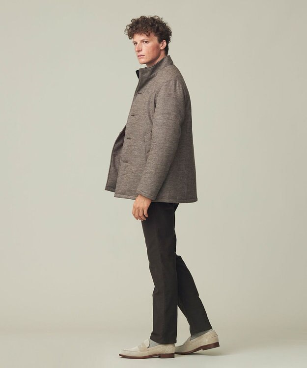 J.PRESS MEN ショートカーコート スタンドカラーブルゾン ブラウン系3