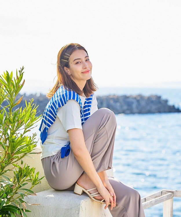 Tiaclasse 【洗える】カットツイルセットアップ（2点セット） ベージュ