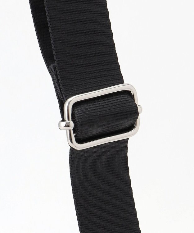 Y'SACCS ナイロン×牛革コンビシリーズ　横型ショルダーバッグ　SSサイズ ブラック