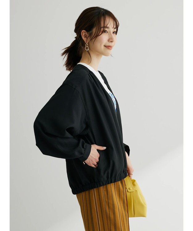 Green Parks イージーケアＶネックブルゾン Black