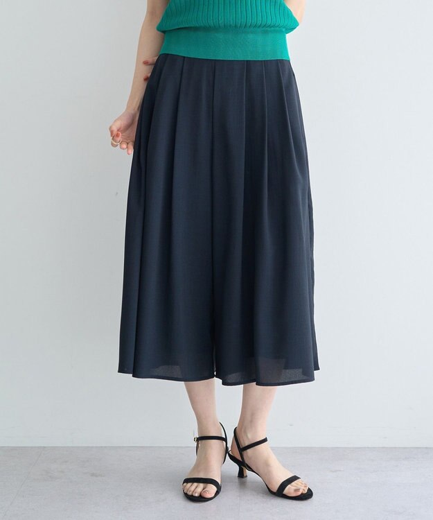 YECCA VECCA 【UVカット】ガウチョパンツ Navy