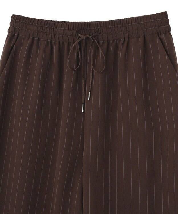 YECCA VECCA 【セットアップ対応】ストライプ柄ワイドパンツ Brown