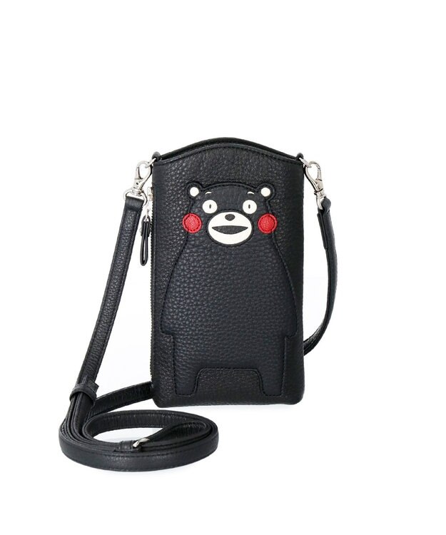 IBIZA 【くまモンコラボ商品】牛革　スマートフォンポシェット 黒