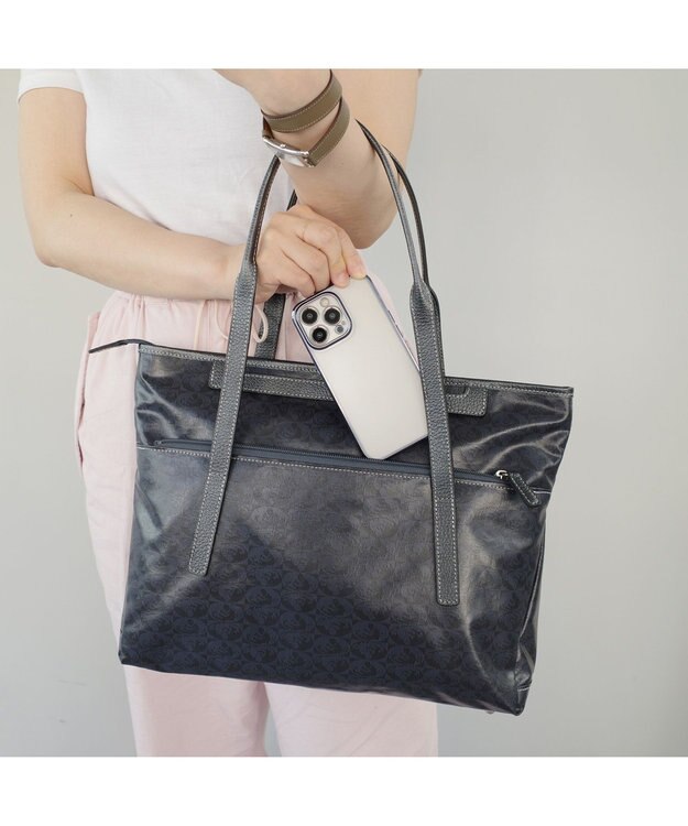 PELLE BORSA サイズチェンジトートバッグ  Alive アライブ 4442 ネイビー