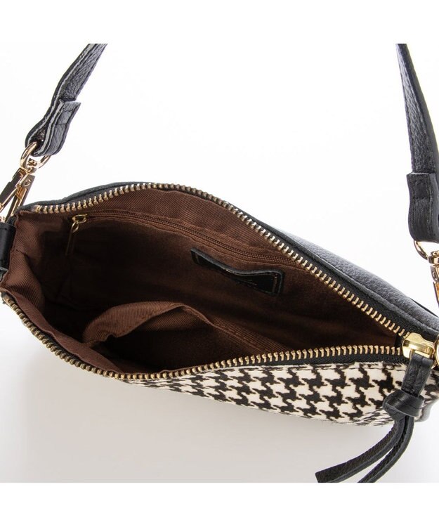 UNBILLION ペルケ perche / 2WAYラインテープショルダーバッグ チェックブラック