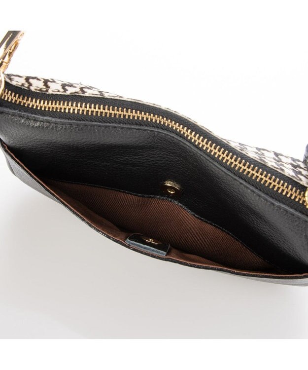 UNBILLION ペルケ perche / 2WAYラインテープショルダーバッグ チェックブラック