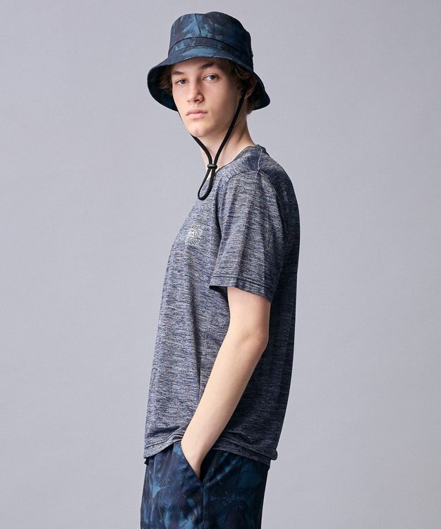 JOSEPH ABBOUD MOUNTAIN 【ゆったり】ドライクールスキンアウトドア Tシャツ ネイビー系