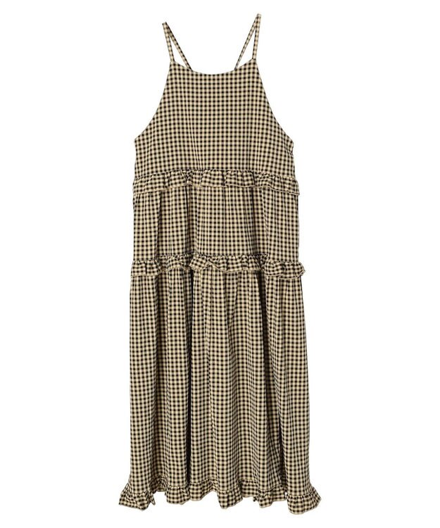 Green Parks ・Ｐｅｔｉｔ　Ｆｌｅｕｒ　カラーギンガムキャミワンピ Beige