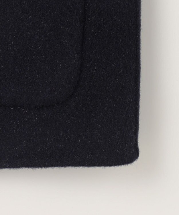 J.PRESS LADIES 【リバーシブル】ウールナイロンリバーチェック スタンドカラー コート ネイビー×チェック系