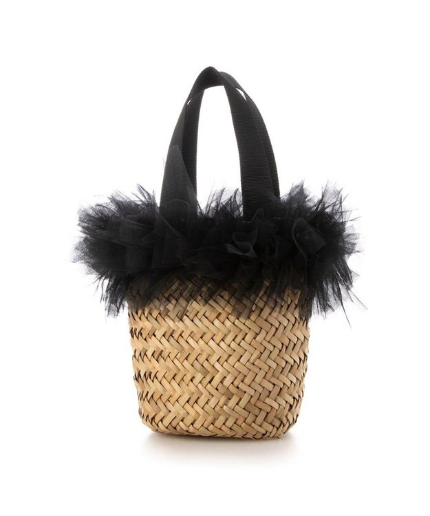 UNBILLION カカトゥ kakatoo / チュールフリンジミニ2wayカゴバッグ ブラック