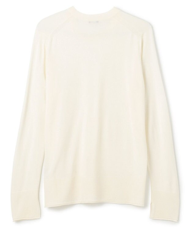 JOSEPH スーパーファインメリノシルク　ラウンドネックニット Oyster white