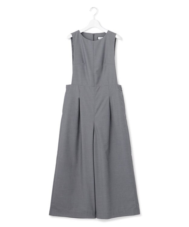 J.PRESS YORK STREET 【WOMEN】ポリエステルレーヨンツイル オールインワン グレー系