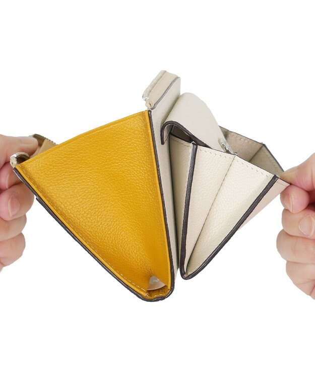 PELLE BORSA L字ファスナーコンパクト財布 Very Goods ベリーグッズ 7206 アイボリー