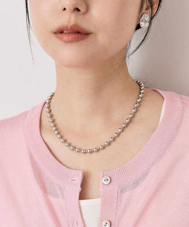 AMERICAN HOLIC 【ステンレス】ボールチェーンマンテルネックレス Silver