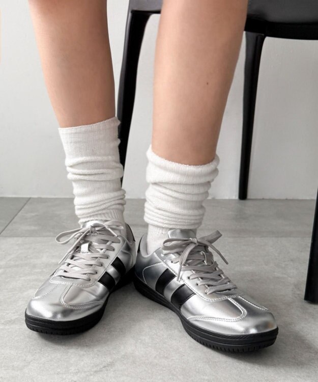 WEGO 2ラインローカットスニーカー シルバー