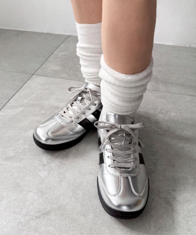 WEGO 2ラインローカットスニーカー シルバー