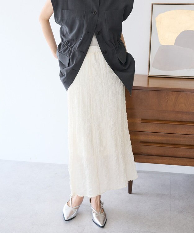 CRAFT STANDARD BOUTIQUE ポコポコワッシャースカート Ivory