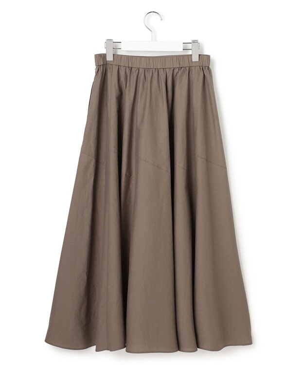 23区 L 【先行予約】ナイロンコットンタフタ フレアスカート モカ系