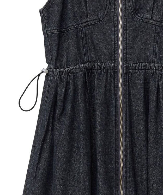 Green Parks ・ＳＵＧＡＲ　ＳＰＯＯＮ　デニムコルセットキャミワンピ Black