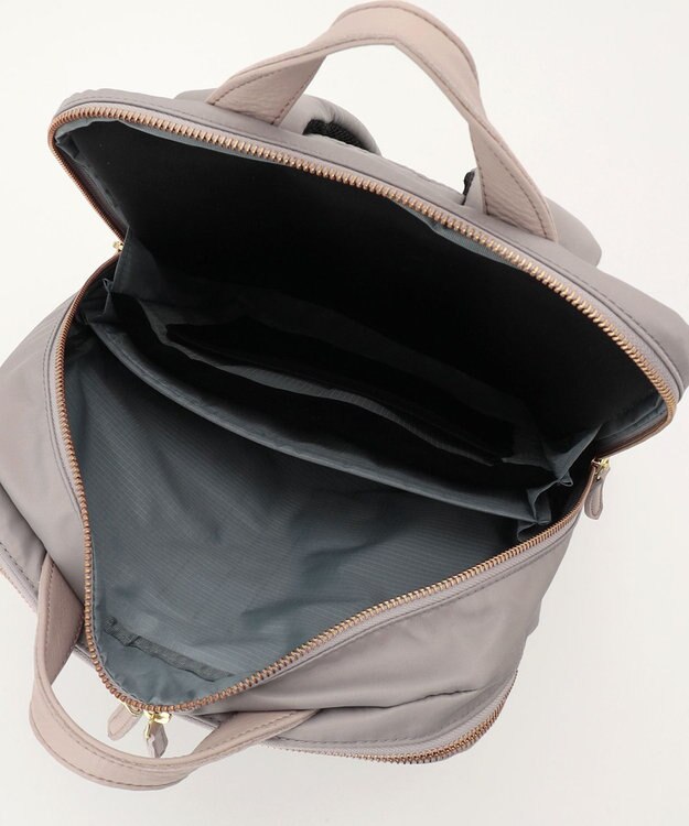 UNBILLION perche ナイロン×牛革PCリュック ライトグレー