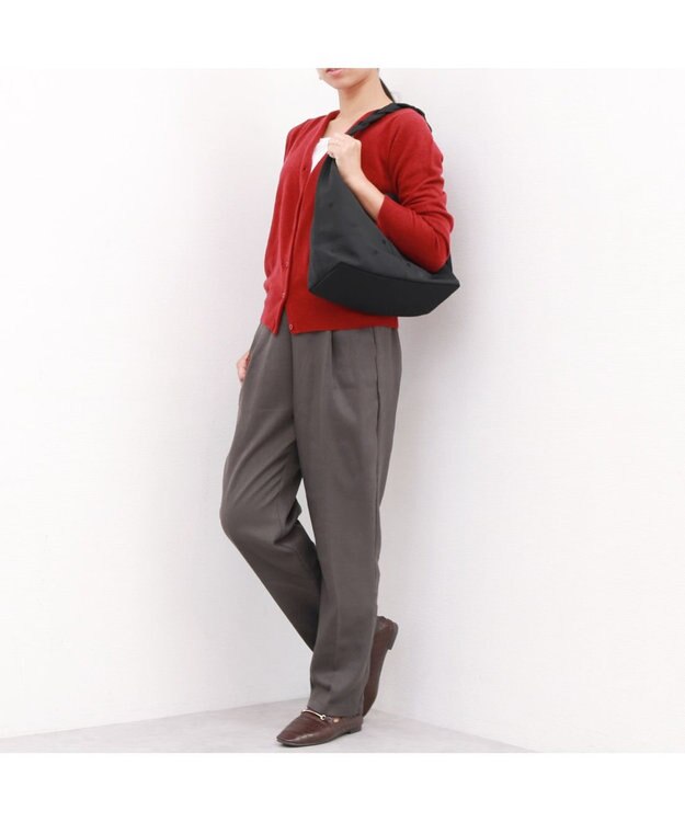 UNBILLION カシュカシュ cachecache / 三つ編みハンドルドット刺繍トート ブラック