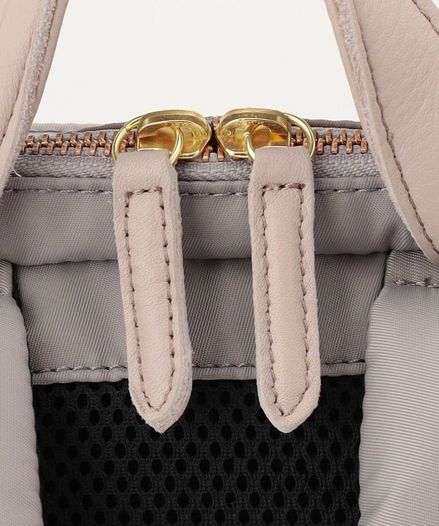 UNBILLION perche ナイロン×牛革PCリュック ライトグレー