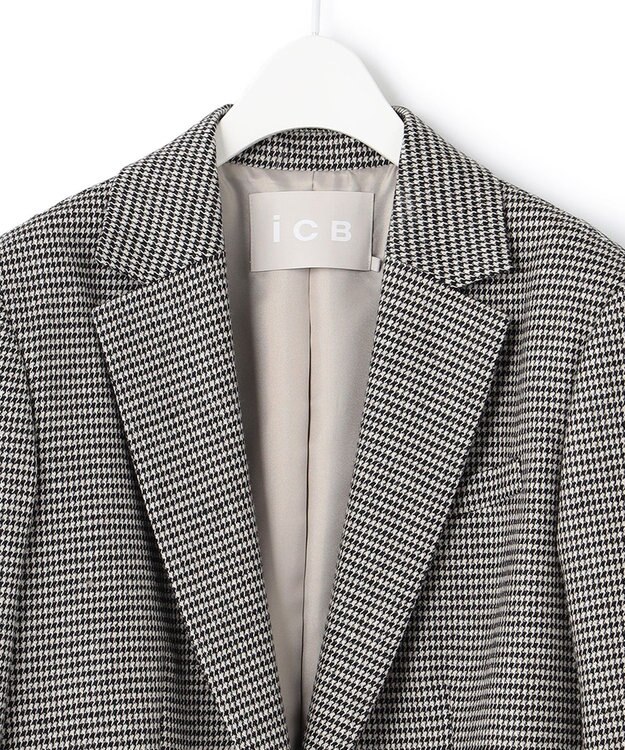 ICB W/Ryチェック テーラードジャケット ブラック系