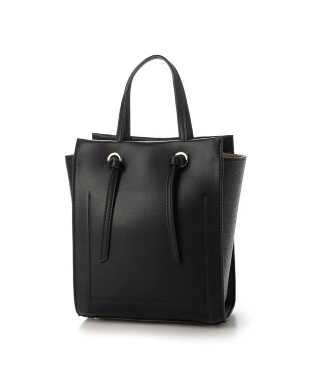 UNBILLION cachecache サイドコンビ2wayノットハンドルトートバッグ ブラック