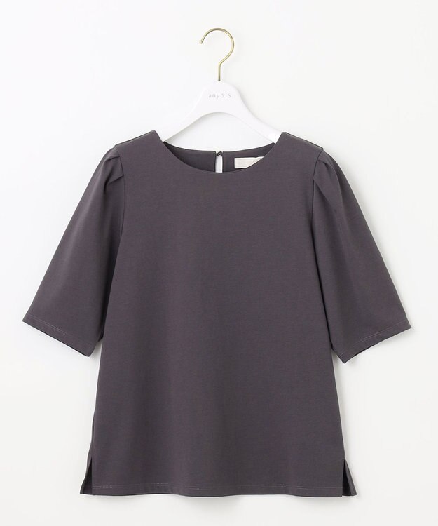 ANY SIS 【UVカット・接触冷感・撥水・汗ジミ防止】プレーティングジャージー タックスリーブ カットソー スレート