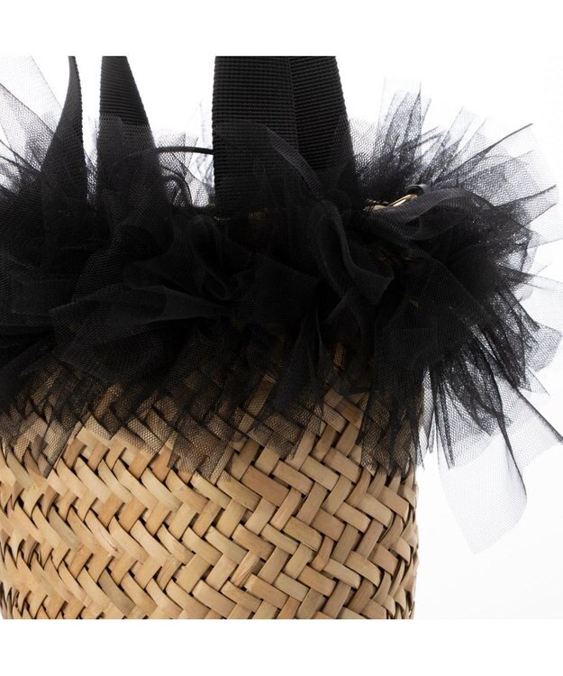 UNBILLION カカトゥ kakatoo / チュールフリンジミニ2wayカゴバッグ ブラック