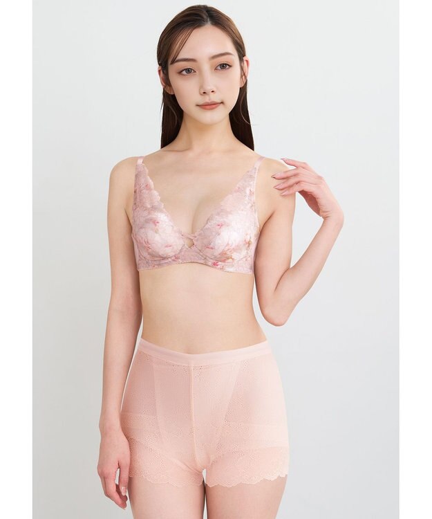 WACOAL オーバーパンツ ショート丈 ヒップアップで脚長シルエット ウエスト部分をすっきり見せる 一枚ばき可能 重ねばきにもおすすめ レディース GRC630 /ワコール ピンク