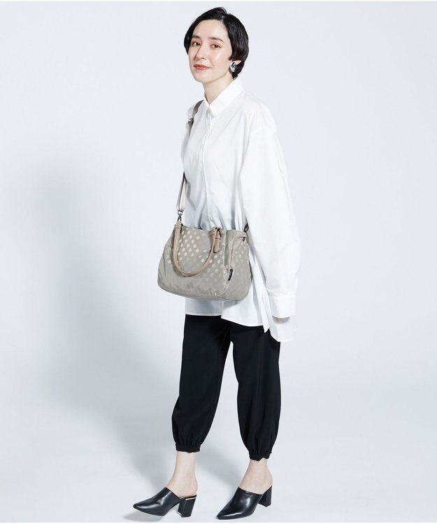 Y'SACCS 【Y’SACCS vous et】ドットジャカード マルチウェイトート Sサイズ グレージュ