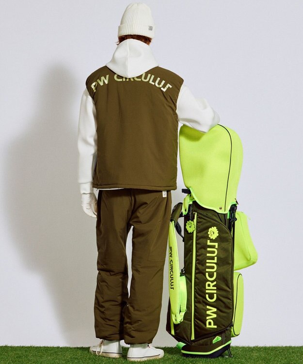 PW CIRCULUS 【25秋冬 新色追加！】【UNISEX】デタッチャブル キャディバッグ シューズケース・ランドリーケース付  ゴルフ カーキ系